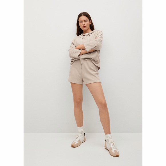 Mango Ribbed knitted Shorts - Picture 4 of 11